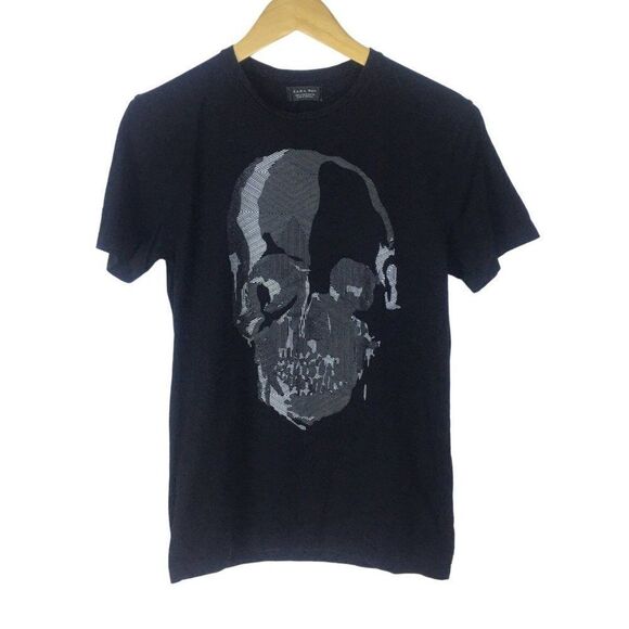 Zara Man  T-shirt Black Size Small - Picture 1 of 5